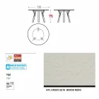 Varaschin Link contemporary garden round table, H 75 cm Viadurini