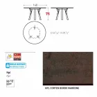 Varaschin Link contemporary garden round table, H 75 cm Viadurini