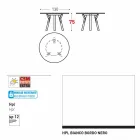 Varaschin Link contemporary garden round table, H 75 cm Viadurini