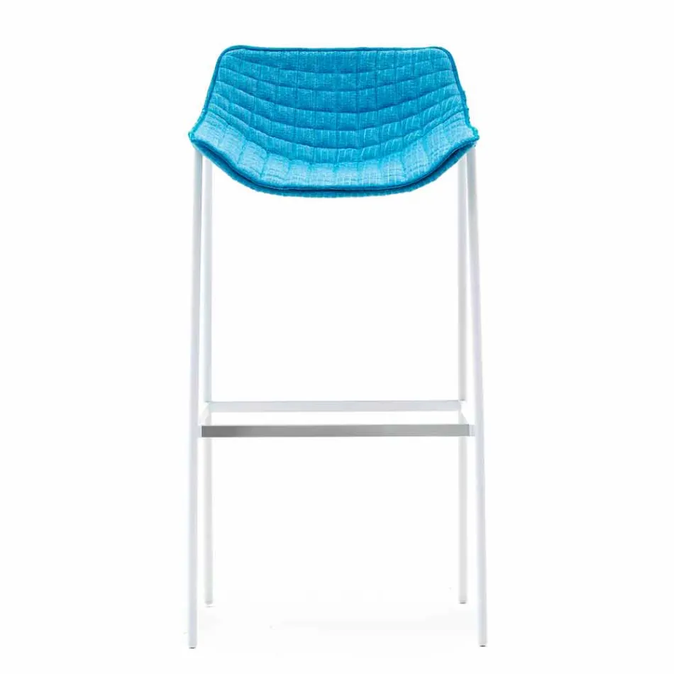 Varaschin Summer Outdoor stool set in steel and fabric Viadurini
