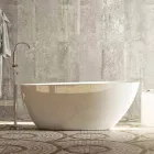Oval bath tub freestanding design made in Italy Albenga Viadurini