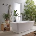White Freestanding Bathtub in Solid Surface Made in Italy - Cleopatra