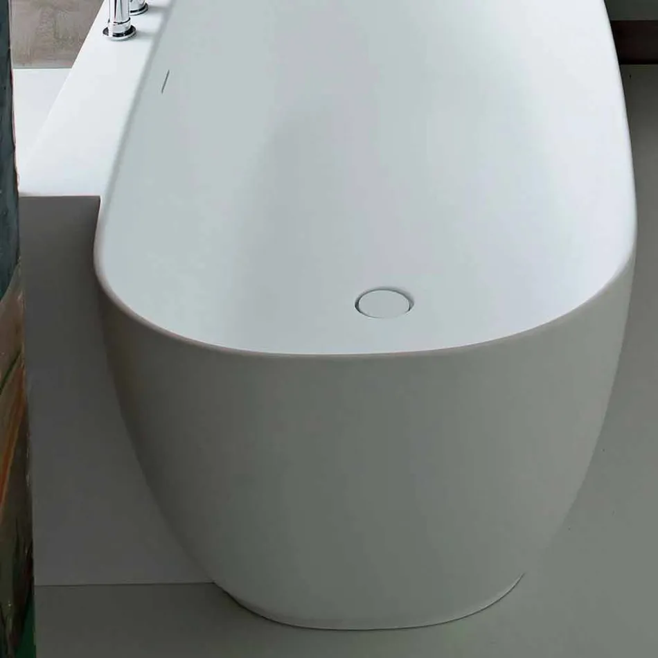 Modern Style White Design Freestanding Bathtub - Lipperiavas1 Viadurini