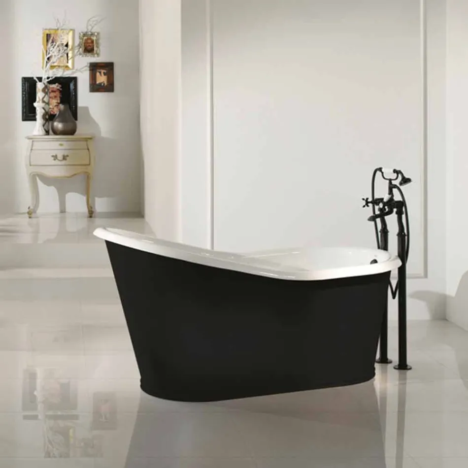 Bath design freestanding painted cast iron Old Viadurini