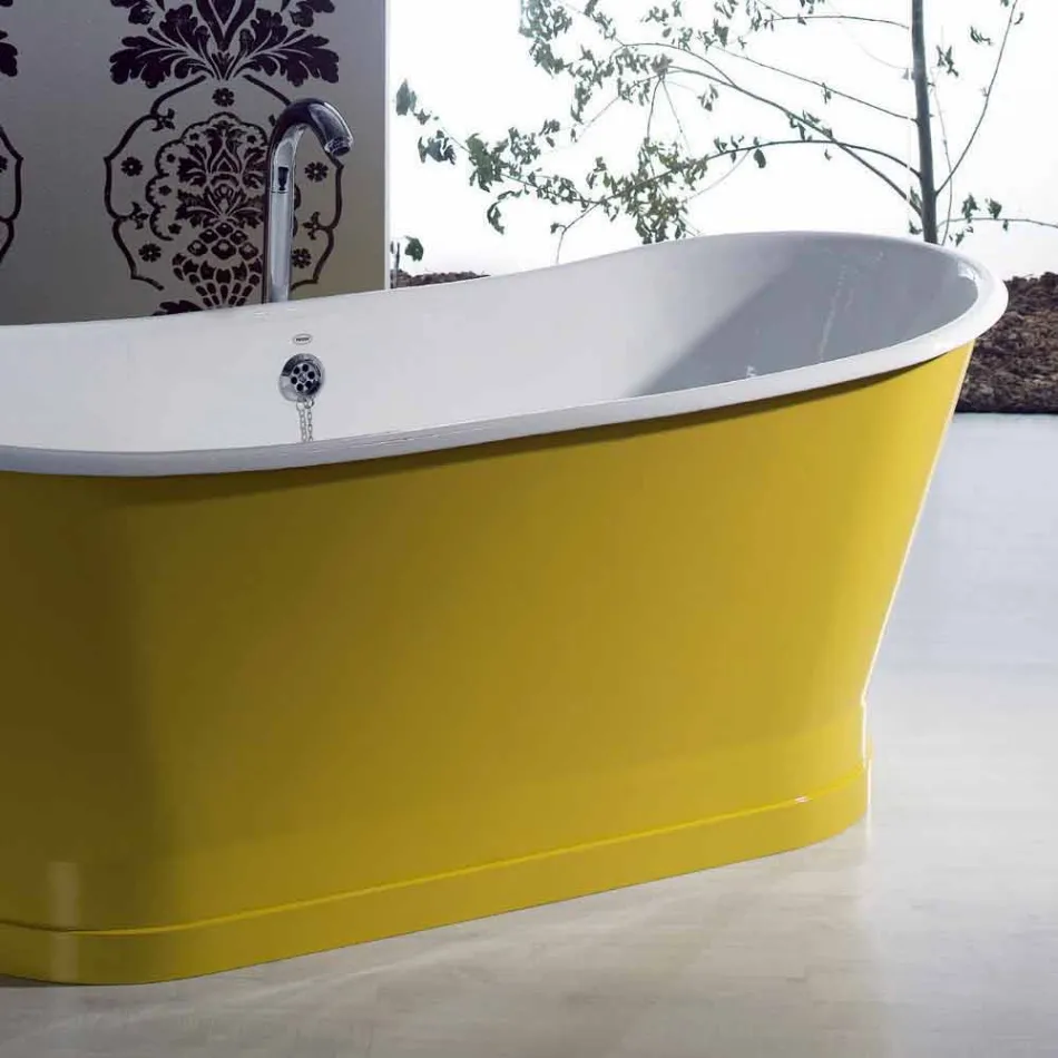 Bathtub freestanding colored iron modern design Betty Viadurini