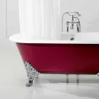 Freestanding bathtub with cast iron legs Hall Viadurini