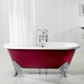 Freestanding cast iron bathtub with vintage Hall feet