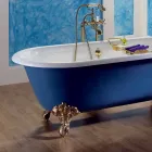 Bathtub freestanding cast iron painted with Diane feet Viadurini