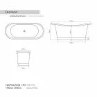 Bathtub freestanding copper bath finished in nickel Julia Viadurini