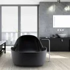 Bathtub freestanding lacquered, modern design, Wave Viadurini