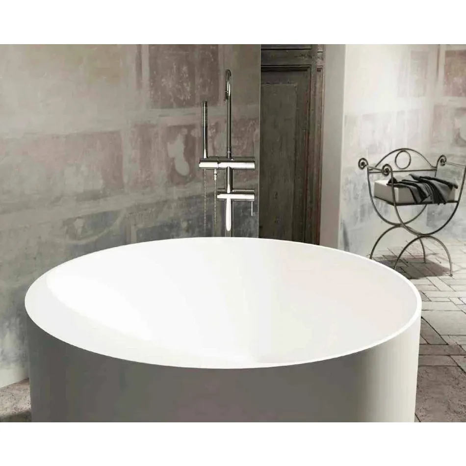 Round design freestanding bathtub made in Italy Cremona Viadurini