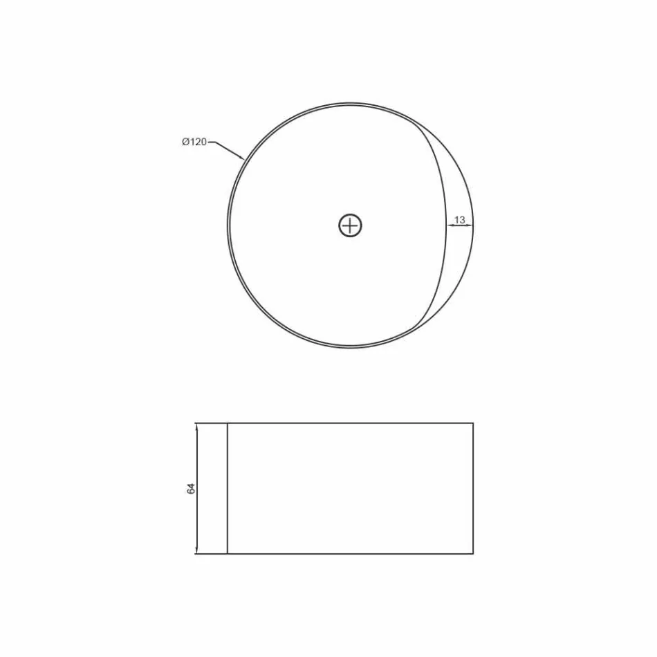 Round design freestanding bathtub made in Italy Cremona Viadurini