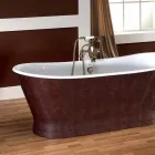 Bathtub cast iron outer cover leather Elsie Viadurini