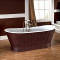 Vintage cast iron bathtub with Elsie leather outer cover