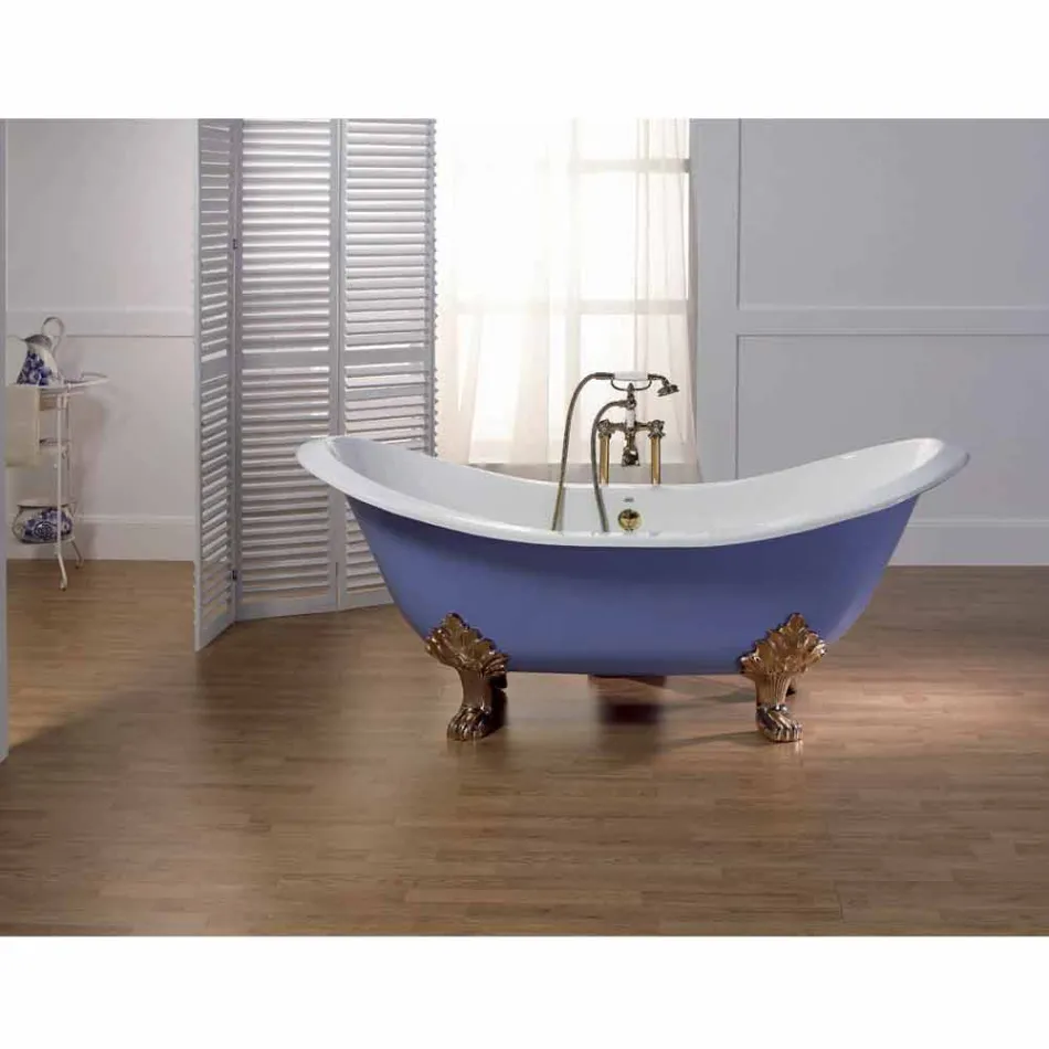 Bath glazed and painted cast iron legs Lane Viadurini