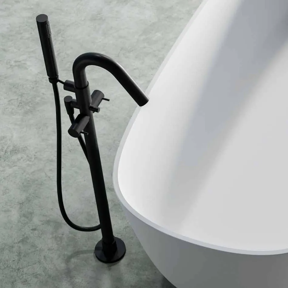 Free Standing Tub, Design Solid Surface Glossy / Matte - Veil Viadurini