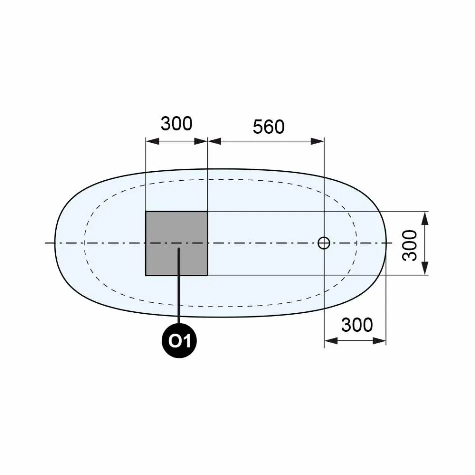 Free Standing Tub, Design Solid Surface Glossy / Matte - Veil Viadurini