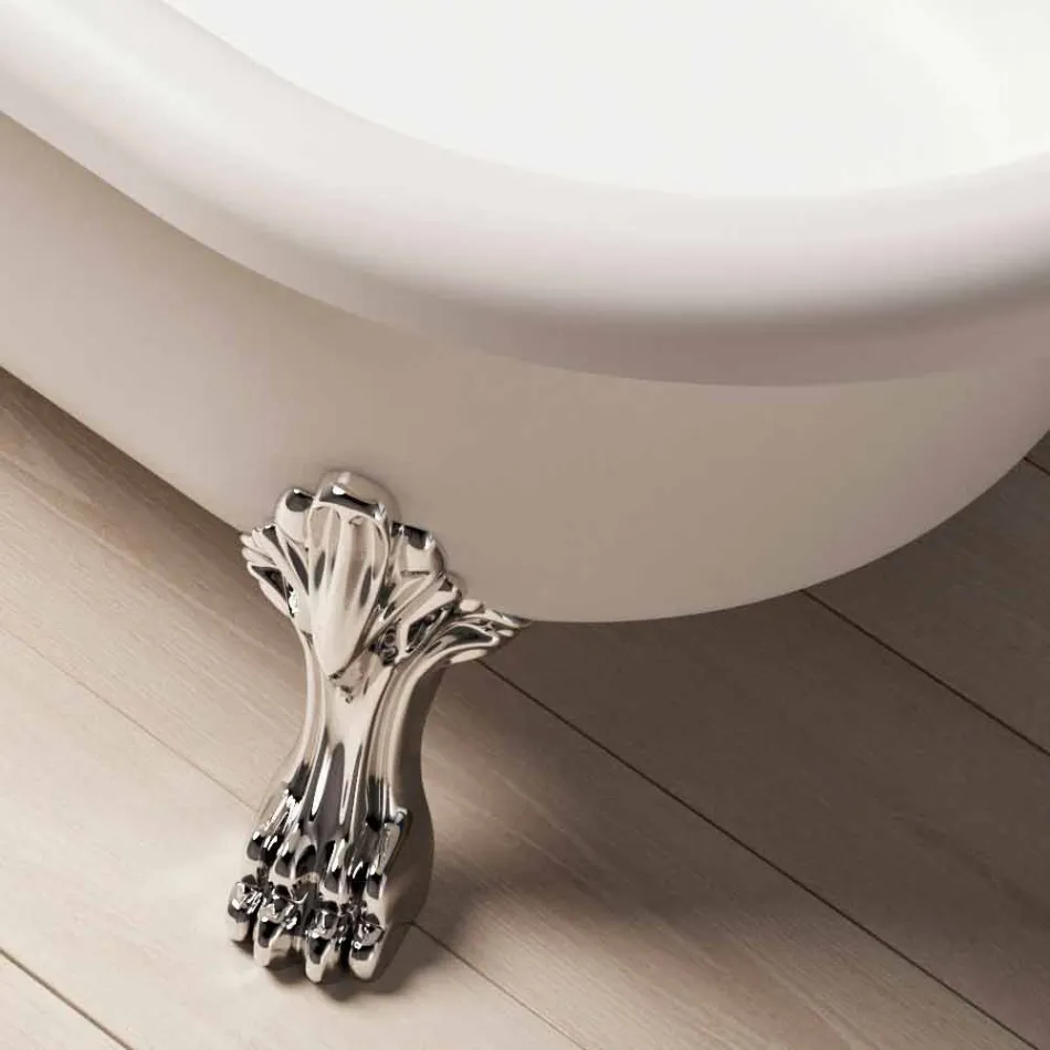 Design Free Standing Bath, Feet in Chrome Finish - Free Viadurini