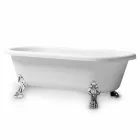 Design Free Standing Bath, Feet in Chrome Finish - Free Viadurini