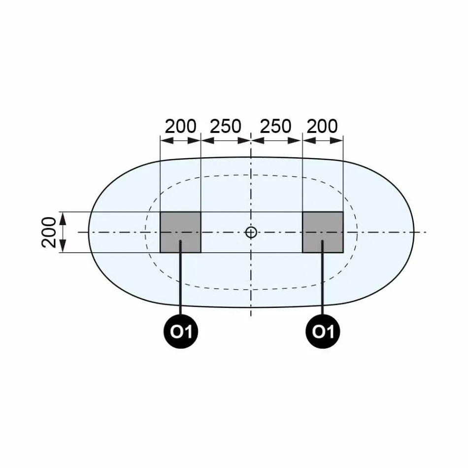 Free Standing Tub, Made in Italy, in Solid Surface - Flow Viadurini