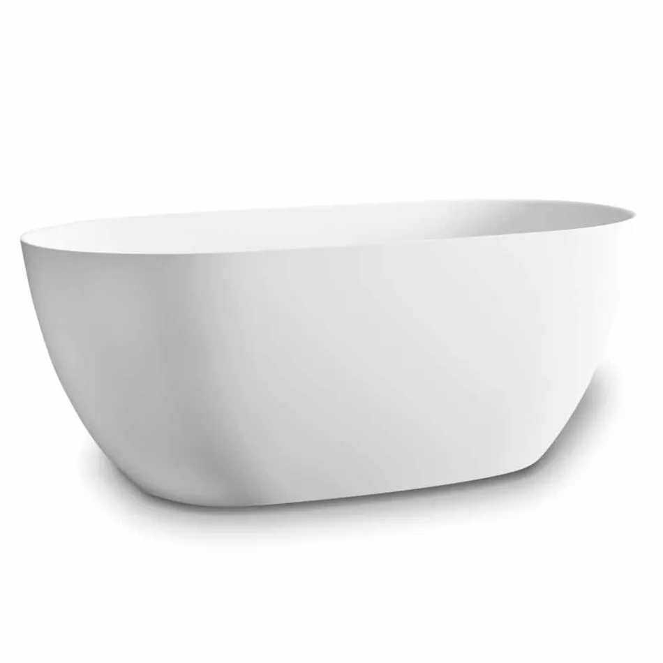 Free Standing Tub, Made in Italy, in Solid Surface - Flow Viadurini