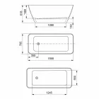 Freestanding Modern Design Bathroom Glossy White or Matt - Face Viadurini