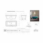 Bath design freestanding cast iron with decorated feet Wanda Viadurini