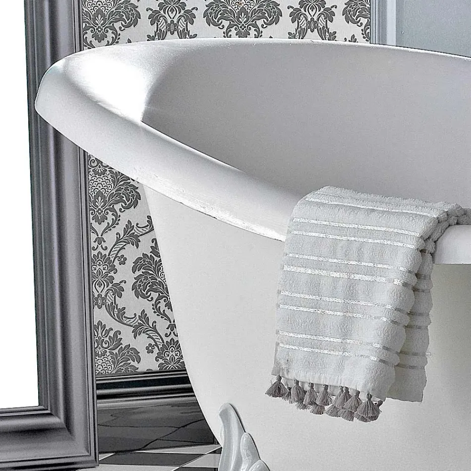 Freestanding Bathtub in Vintage Style Acrylic, Made in Italy - Tabea Viadurini