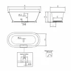 Freestanding bathtub in cast iron Vintage style, Made in Italy - Orsola Viadurini