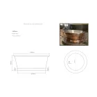 Vintage copper freestanding bathtub, Vanessa white iron plated Viadurini
