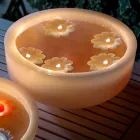 Round Wax Tub with Colored Floating Candles Made in Italy - Utina Viadurini