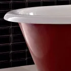 Vintage Freestanding Bathtub with Cast Iron Feet, Made in Italy - Naike Viadurini