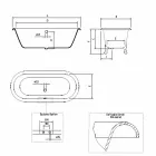 Vintage Freestanding Bathtub with Cast Iron Feet, Made in Italy - Naike Viadurini