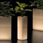 Lambo - Outdoor Illuminated Column Vase in Polyethylene Made in Italy Viadurini