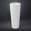 Tall Decorative Vase in White Ceramic with Made in Italy Decoration - Calisto