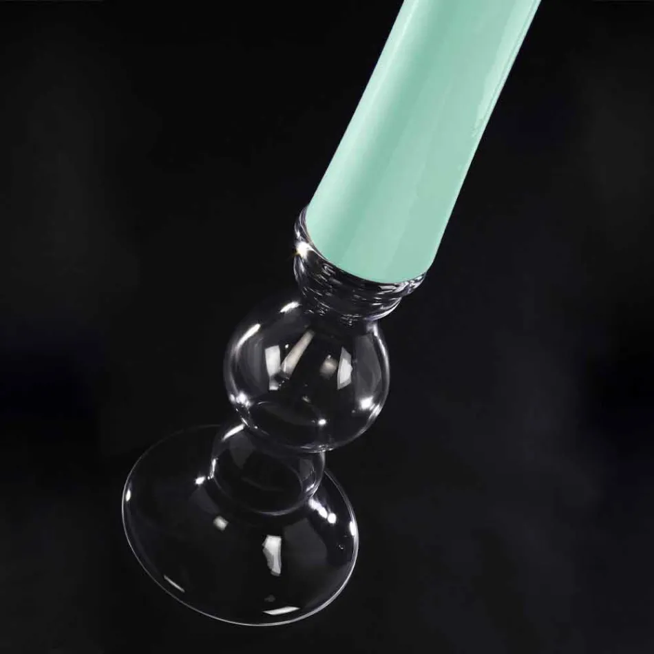 Tall Decorative Stained Glass Vase Made in Italy - Singapore Viadurini