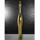 Modern Tall Vase in Resin Gold or Silver Leaf Finish Made in Italy - Quartz Viadurini