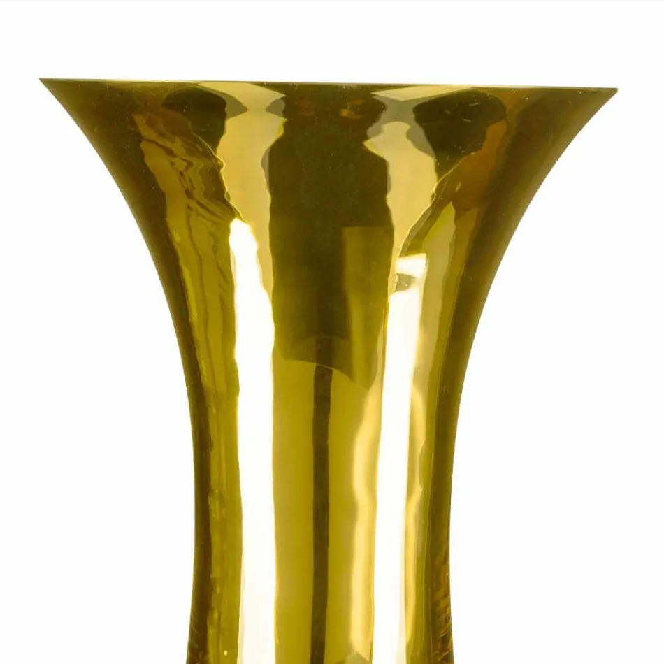 Artisan Vase in White Blown Glass or 24k Gold Made in Italy - Canberra Viadurini
