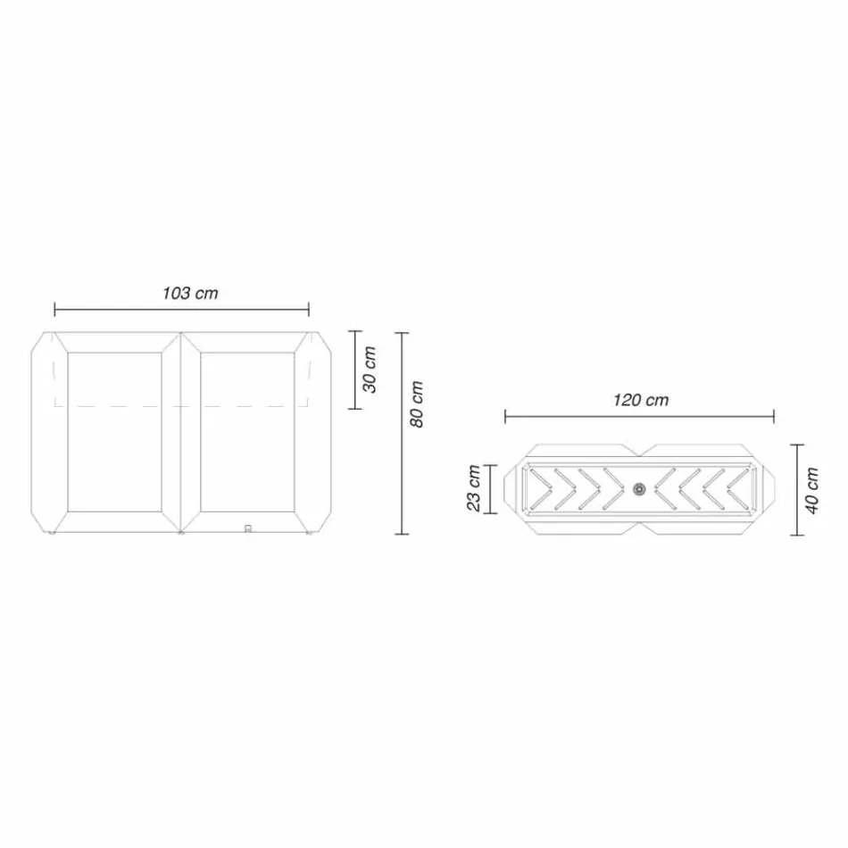 White Indoor or Outdoor Vase in Plastic of 3 Sizes - Gem by Myyour Viadurini