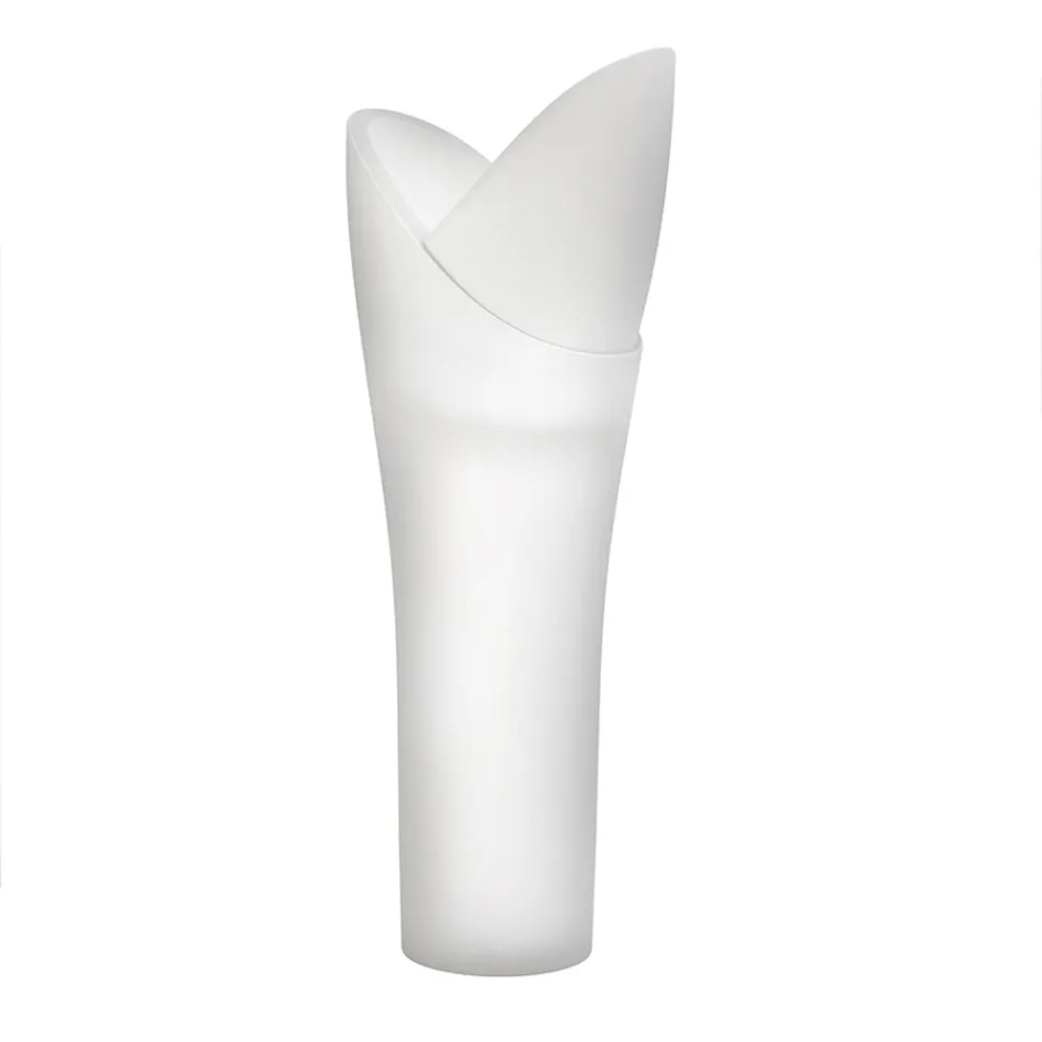 Luminous Outdoor Vase in White Polyethylene Made in Italy - Galileo Viadurini