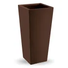 Square Outdoor Vase in Colored Polyethylene Made in Italy - Marilard Viadurini