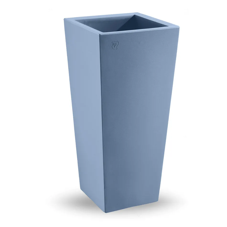 Square Outdoor Vase in Colored Polyethylene Made in Italy - Marilard Viadurini
