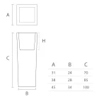 Square Outdoor Vase in Colored Polyethylene Made in Italy - Marilard Viadurini