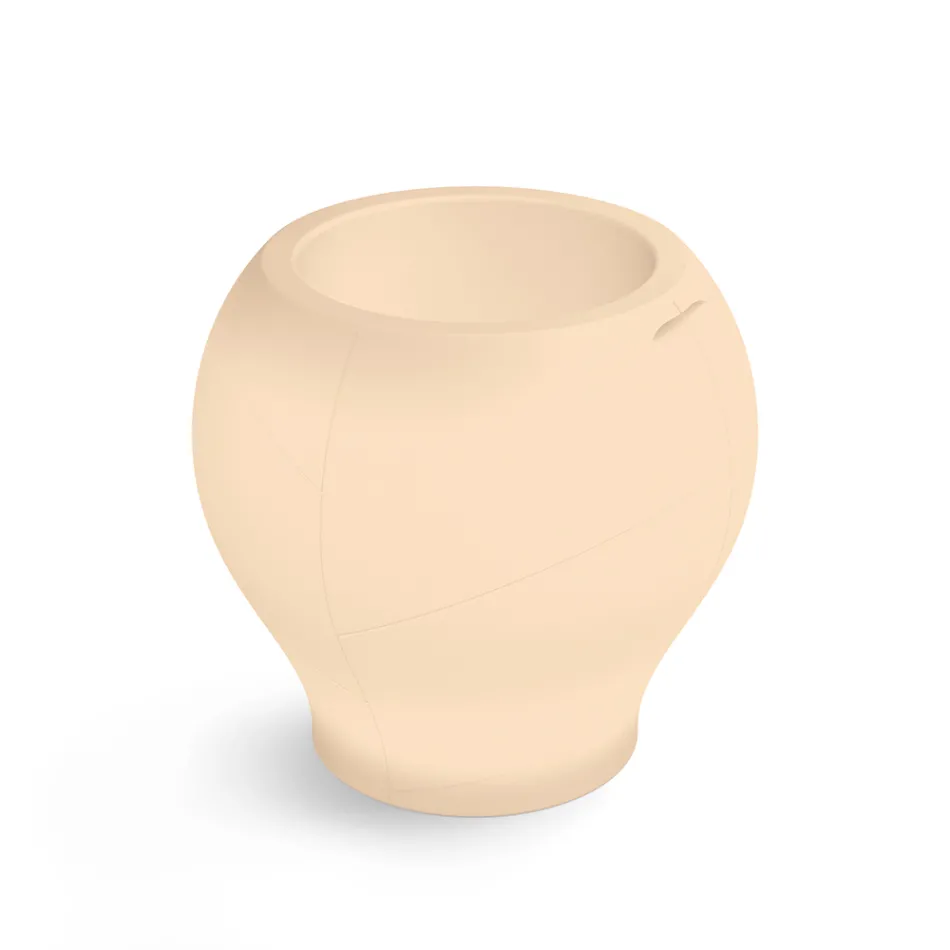 Alabaster Polyethylene Luminous Garden Vase Made in Italy - Lotus Viadurini