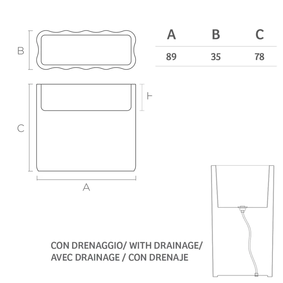 Bright Garden Pot in White Polyethylene Made in Italy - Crizia Viadurini