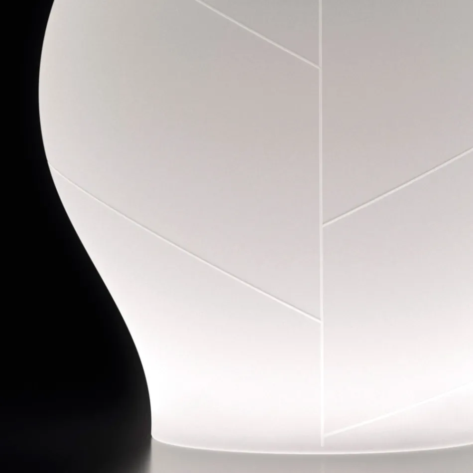Luminous Garden Vase in White Polyethylene Made in Italy - Loto Viadurini