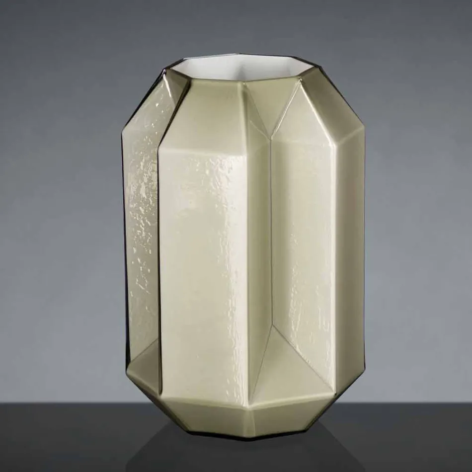 Indoor Vase in Polished Glass Handcrafted in Italy - Flock Viadurini