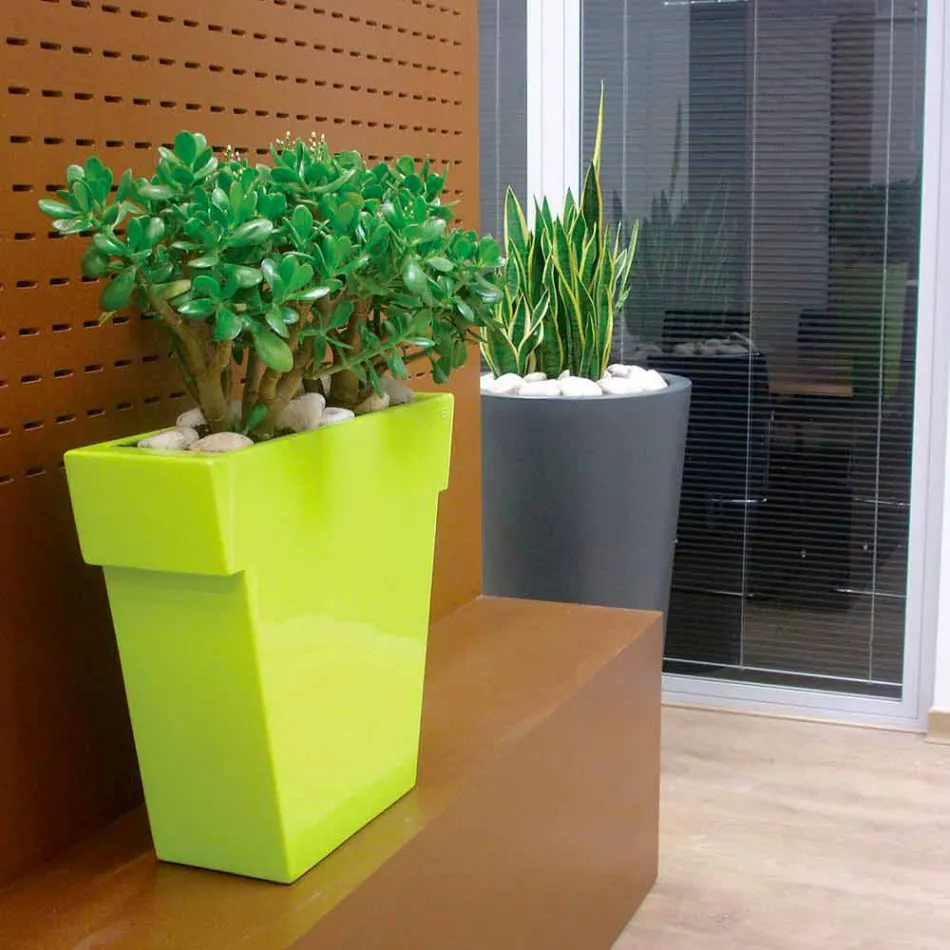 Colored decorative vase Slide The modern polyethylene vase made in Italy Viadurini