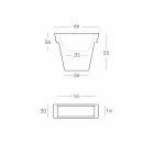 Colored decorative vase Slide The modern polyethylene vase made in Italy Viadurini