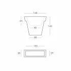 Colored decorative vase Slide The modern polyethylene vase made in Italy Viadurini